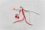 Red Silver/Pearl Keychain