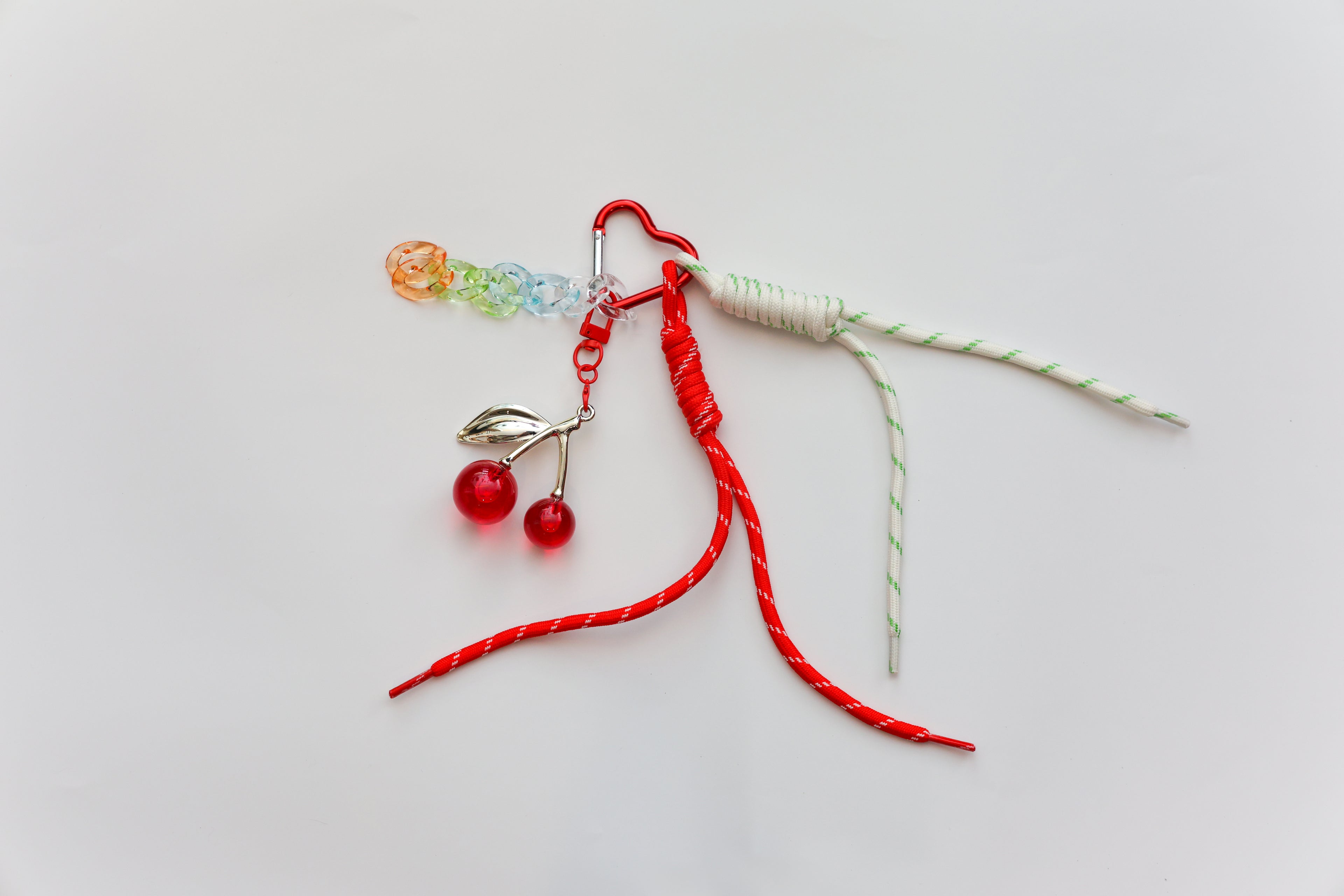 Red Silver/Pearl Keychain