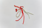 Red Silver/Pearl Keychain