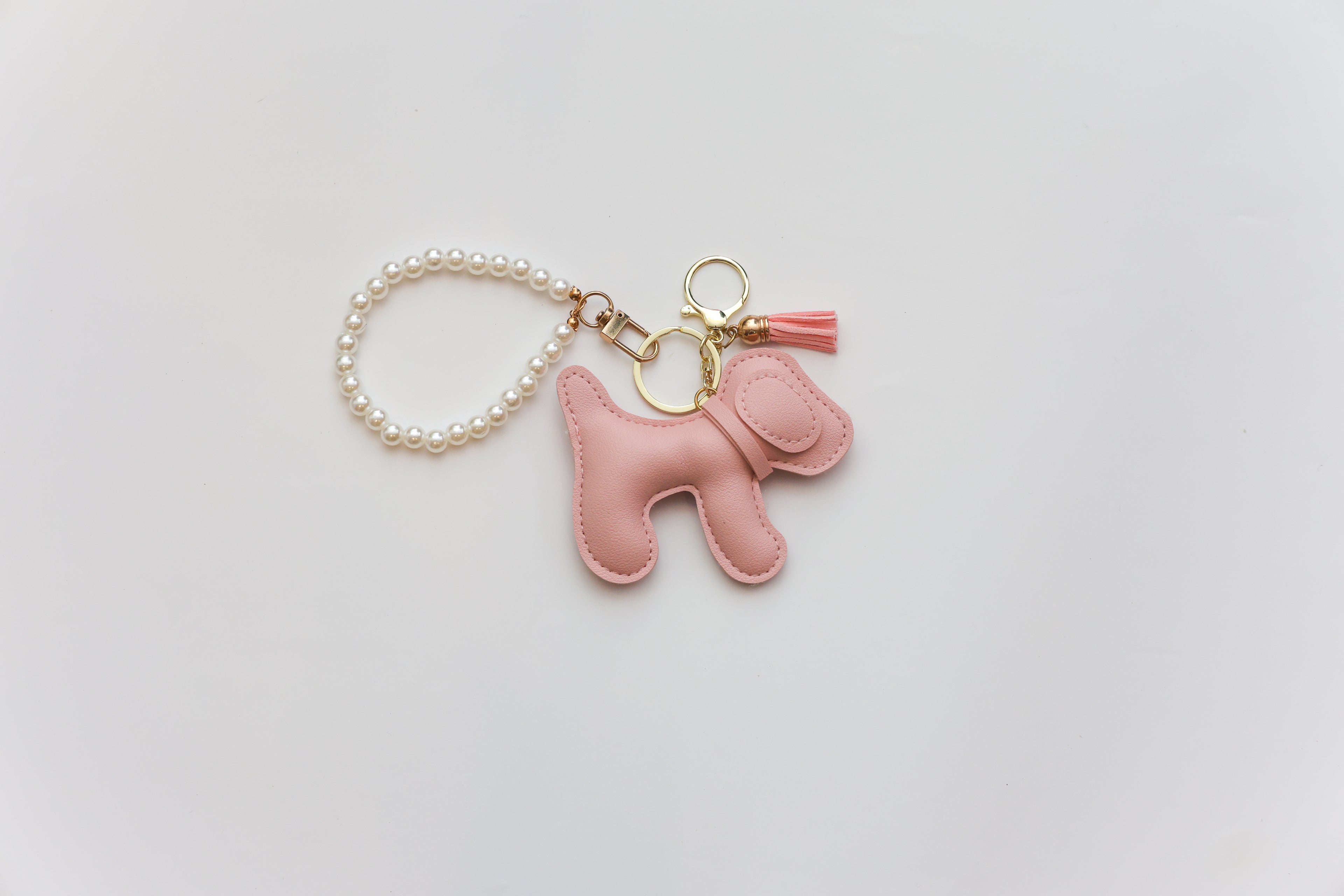 Pink/Blue Puppy Keychain